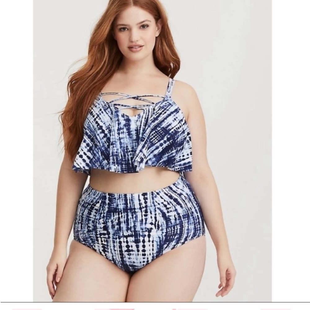Torrid Tie-Dye swim bottoms